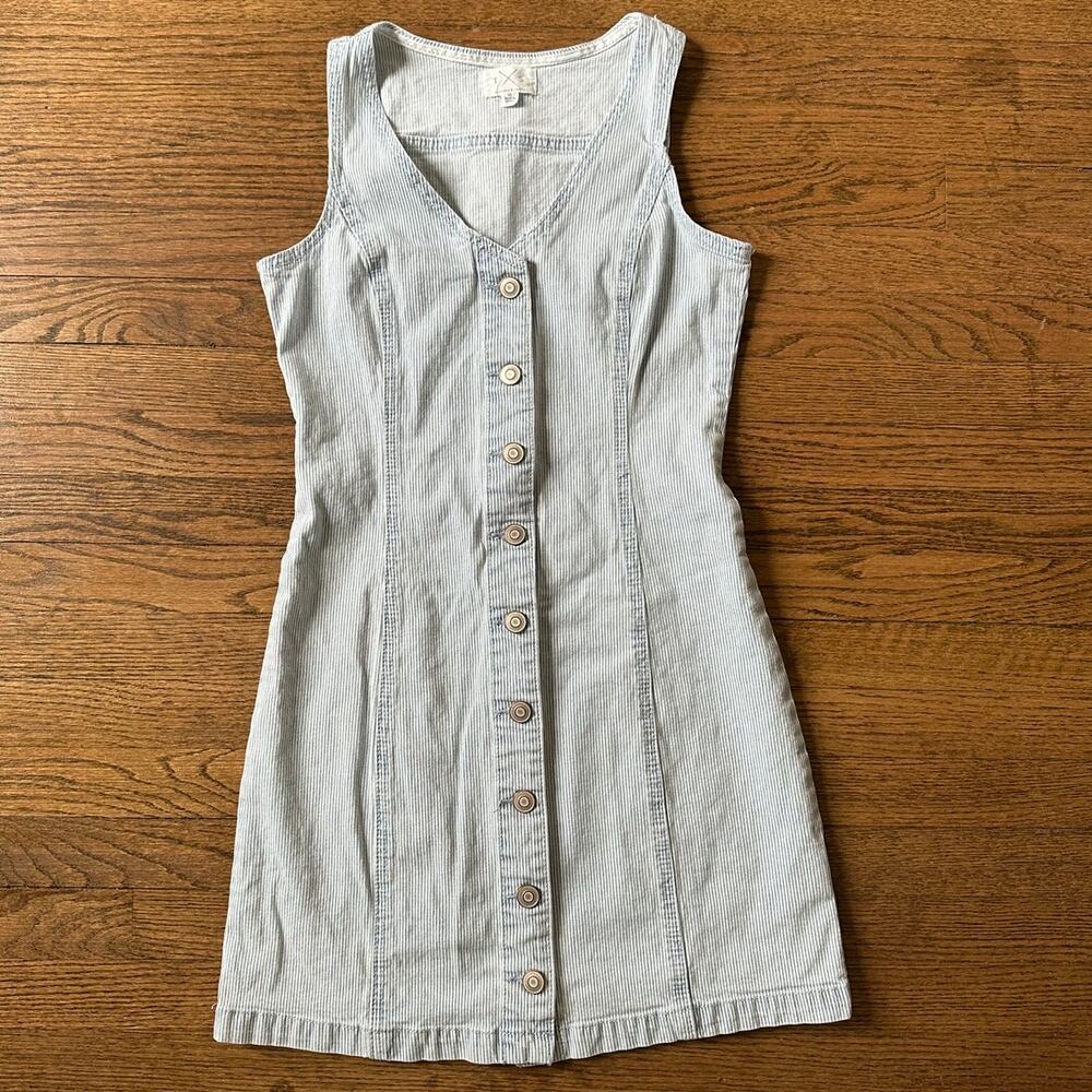 Thread & Supply Blue & White Stripped Denim Dress Size XS